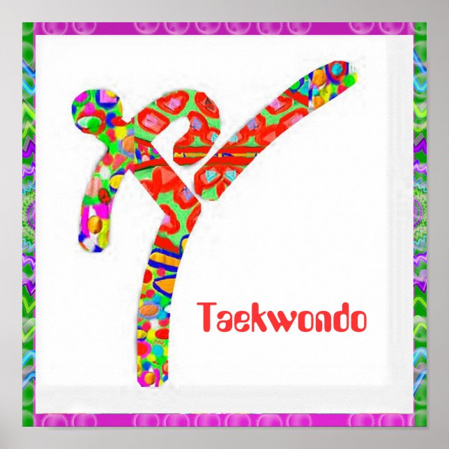 Póster TAEKWONDO - Hobby, Exercício, Esporte (Frente)