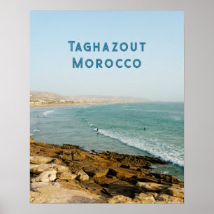 Poster Taghazout Marrocos Costa Surf Viagem foto
