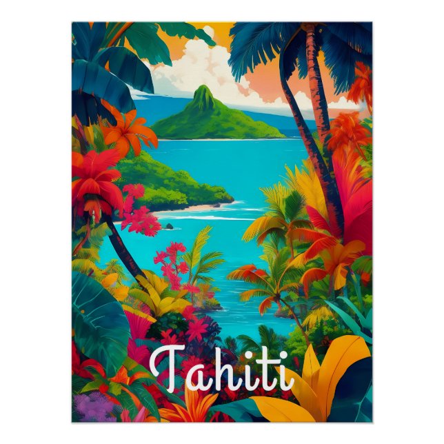 Póster Tahiti Travel Poster (Frente)