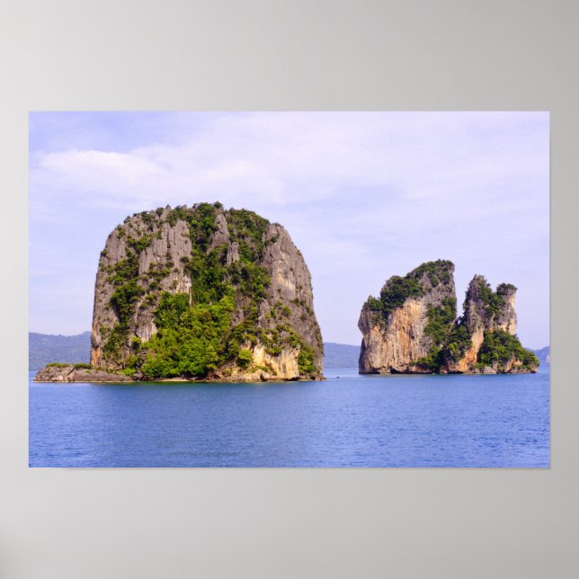 Póster Tailândia, Mar de Andamão. Ilhas de Ao Phang Nga e (Frente)
