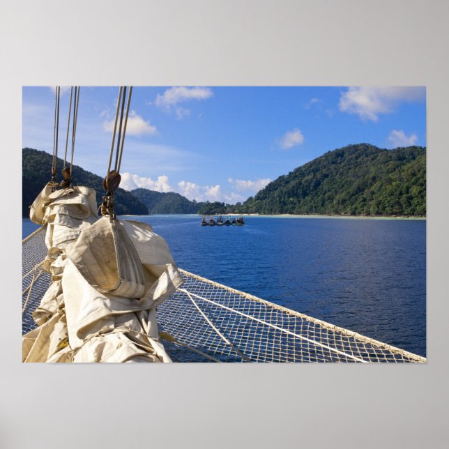Póster Tailândia, Mar de Andamão. Navio clipper Star Fyer (Frente)