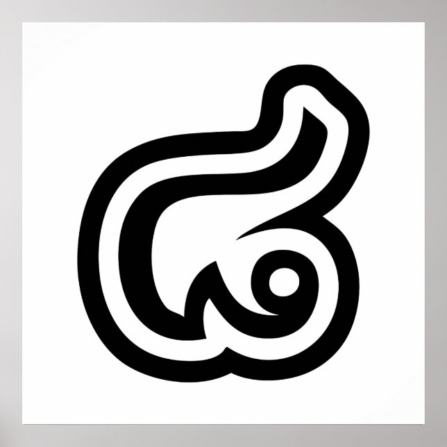 Póster Tailândia Número 8 / Oito / ๘ (Mau/Pato) Tailandês (Frente)