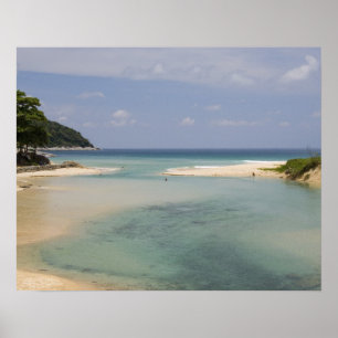 Póster Tailândia, Phuket, praia de Nai Harn.