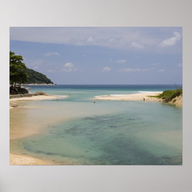 Póster Tailândia, Phuket, praia de Nai Harn. (Frente)