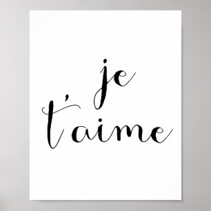 Poster T'aime de Je