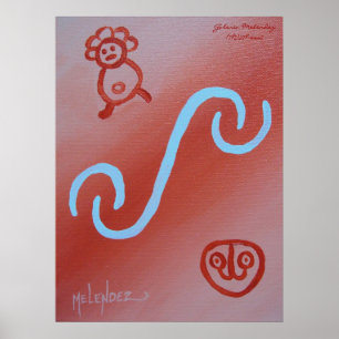 Póster Taino Jeroglificos