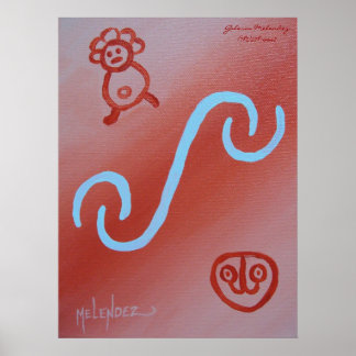 Póster Taino Jeroglificos