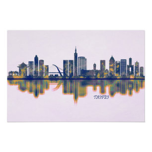 Póster Taipei Skyline