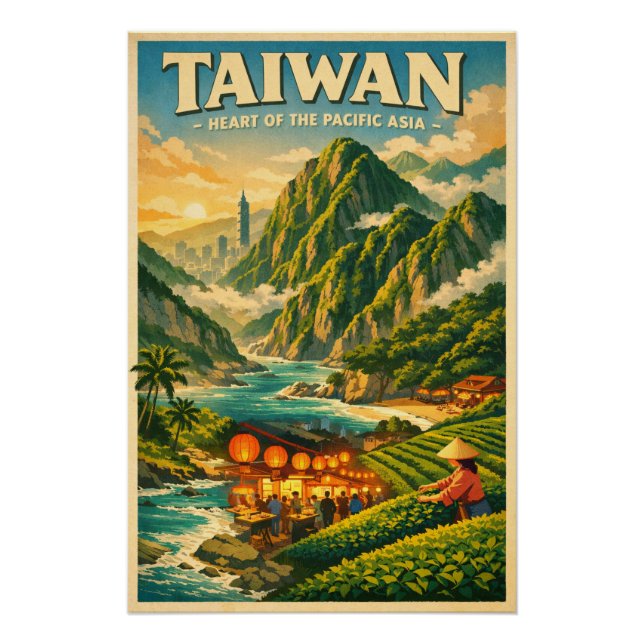 PÓSTER TAIWAN – HEART OF THE PACIFIC ASIA (Frente)