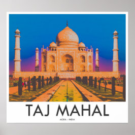 Poster Taj Mahal, Agra, Índia