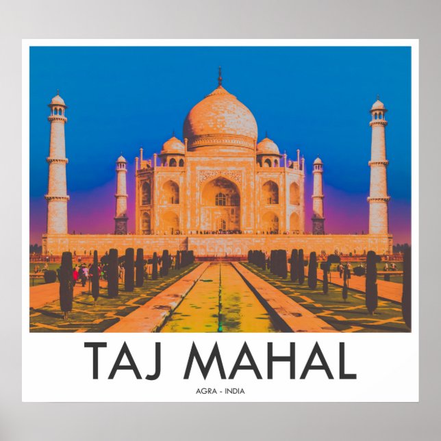 Poster Taj Mahal, Agra, Índia (Frente)
