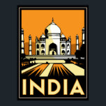 Poster taj mahal india art deco retro viagem vintage<br><div class="desc"></div>