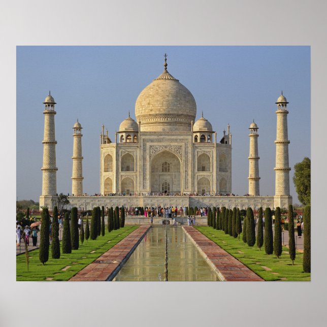 Póster Taj Mahal, um mausoléu localizado em Agra, Índia,  (Frente)