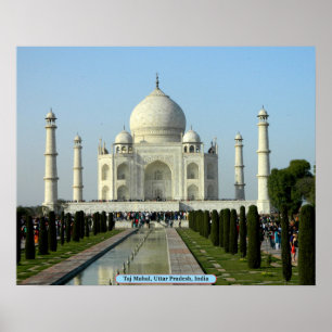Poster Taj Mahal, Uttar Pradesh, Índia