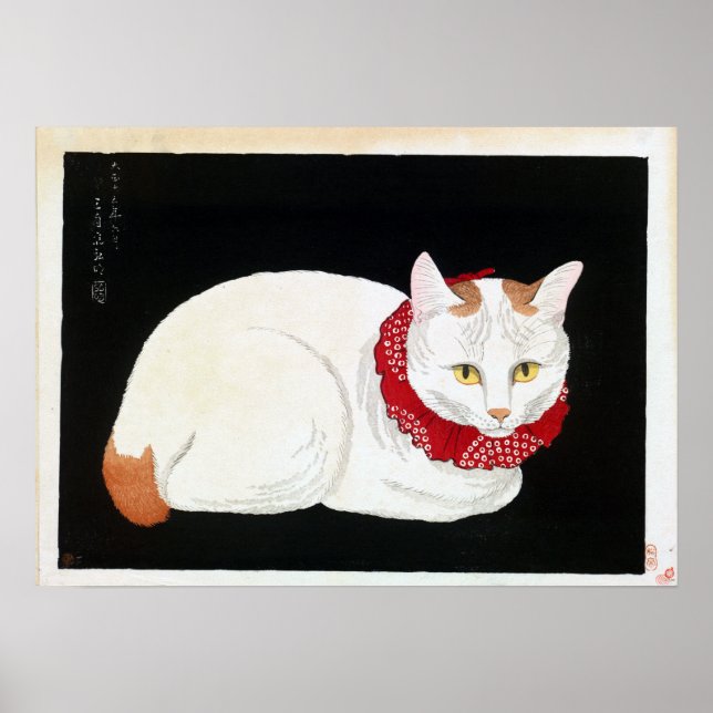 Poster Takahashi Shōtei White Cat (Frente)