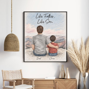 Poster Tal Pai, Tal Filho Paisagem de Montanha