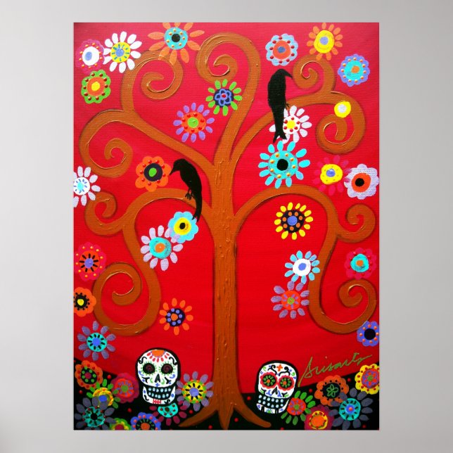 Póster talavera crânio DIA DE LOS MUERTOS (Frente)