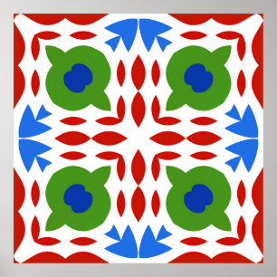 Poster Talavera mexicana ornamentado tradicional. Desenho