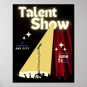 Poster Talent Show FLyer, Show Flyer, Talent Concurso