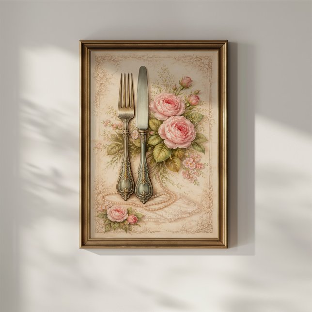 Poster Talheres Florais Vintage (Criador carregado)