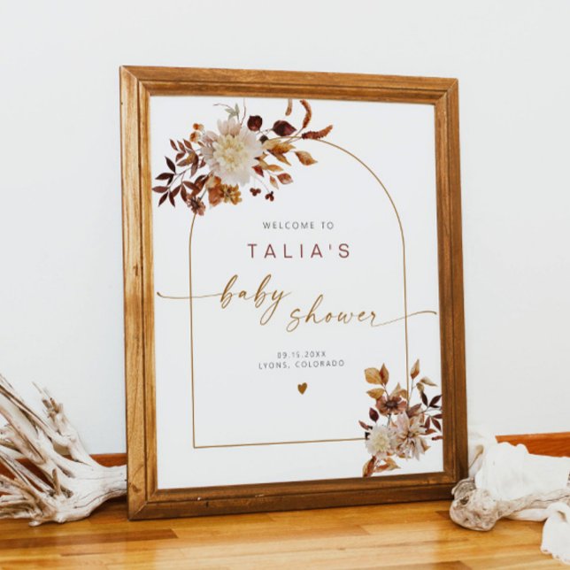 Poster TALIA Bohemian Terracotta Arch Chá de fraldas Bem- (Criador carregado)