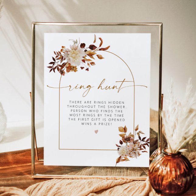 Poster TALIA Boho Terracotta Arco de Círculo Caça ao Anel (Criador carregado)