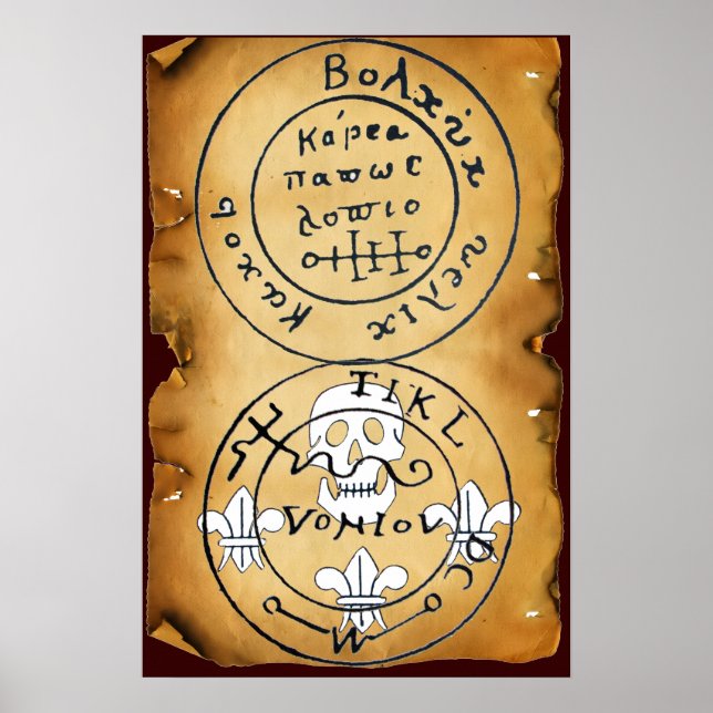 PÓSTER TALISMÃ ANTIGO / MAPA DO TESOURO DOS PIRATAS (Frente)