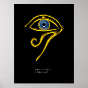 PÓSTER TALISMÃ AZUL/OLHO DOURADO DE HORUS