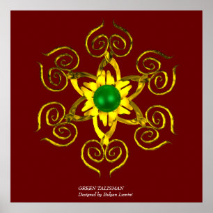 Póster TALISMAN VERDE,vermelho