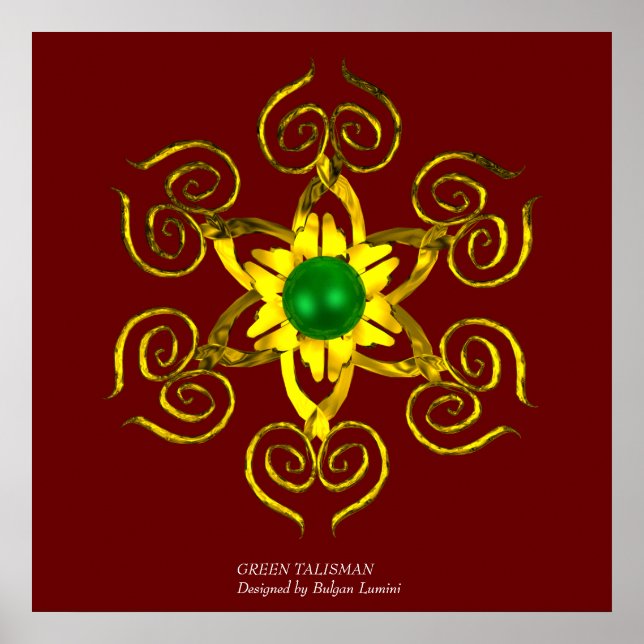 Póster TALISMAN VERDE,vermelho (Frente)