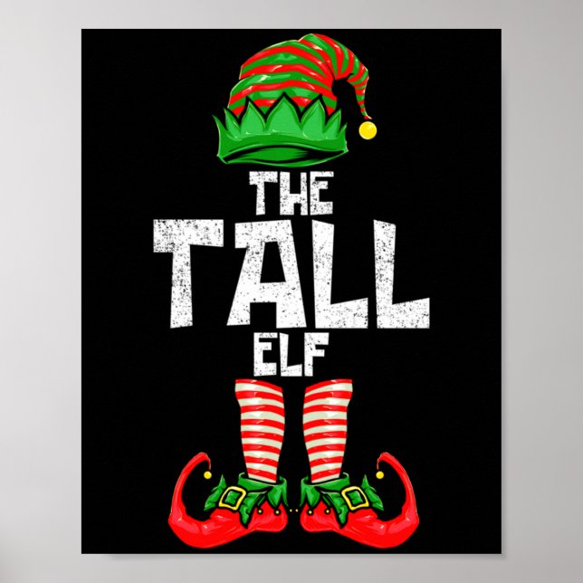 Poster Tall Elf Christmas Matching Family  (Frente)