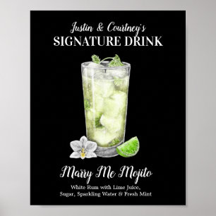 Poster Tall Mojito ・ PERSONALIZAR esta Assinatura Beber P
