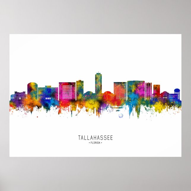 Poster Tallahassee Florida Skyline (Frente)