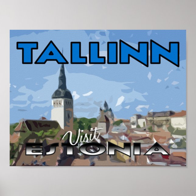 Poster Tallin, Visite a Estônia (Frente)