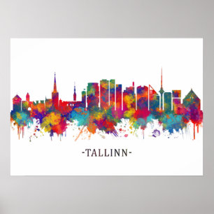 Poster Tallinn Skyline