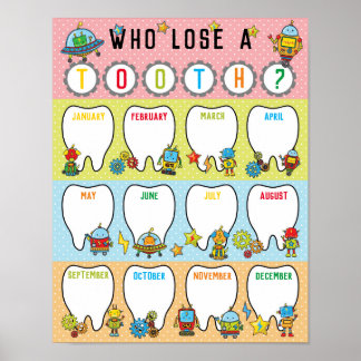 Poster Tally Chart (Poster de gráfico de ponto) dos dente