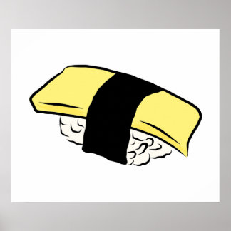 Poster Tamago Sushi Eggroll Sushi Maki Comida Amor