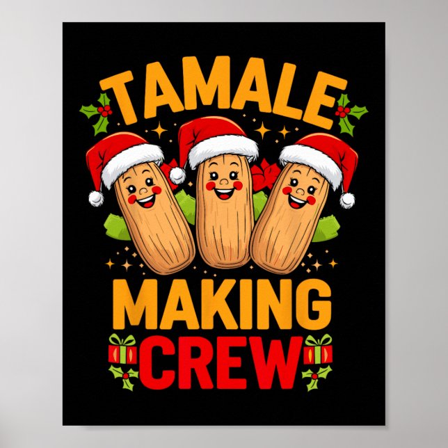 Poster Tamale Fazer Creative Season Engraçado Natal Mexic (Frente)