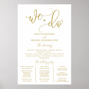 Poster Tamanho do Cartaz do Programa de Casamento com Cal