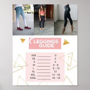 Poster Tamanho do guia Leggings visto ativo Zyia Rep
