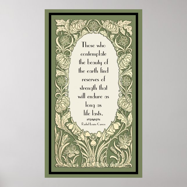 Poster Tamanho Personalizado da Cotação de Borda Floral d (Frente)