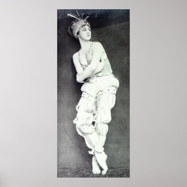 Póster Tamara Karsavina no papel de Zobeide (Frente)