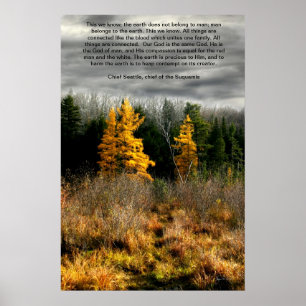 Póster Tamarack Three Seattle Quote Card, Seattle Quote