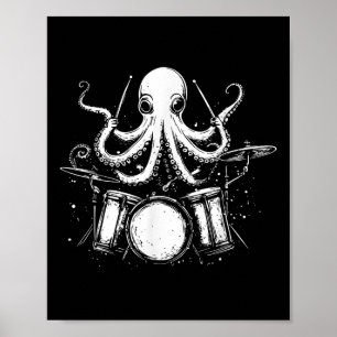 Poster Tambores De Polvo Engraçado Batendo Música