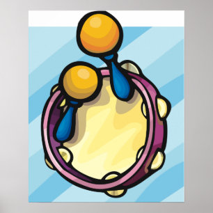 Poster Tamborine e Maraccas