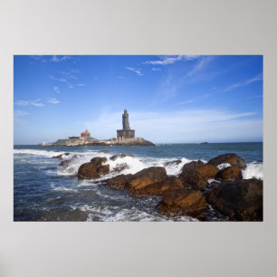 Poster Tamil Nadu da estátua   de Thiruvalluvar do santo