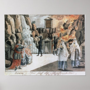 Poster Tamino e Pamina antes do templo
