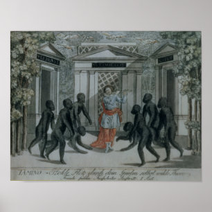 Poster Tamino toca flauta mágica