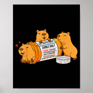 Poster Tampa Capivara Antidepressivo Zoo Meninas Meninos