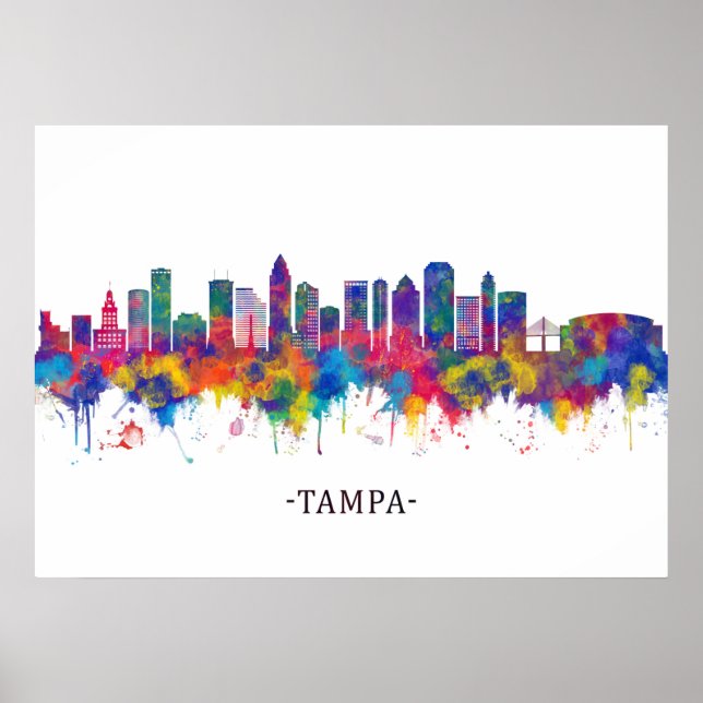 Poster Tampa Florida Skyline (Frente)